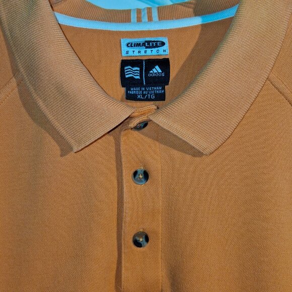 ADIDAS Polo Shirts Men's XL Lot of 2 Climalite Stretch Golf Orange Tan GUC - Picture 9 of 12